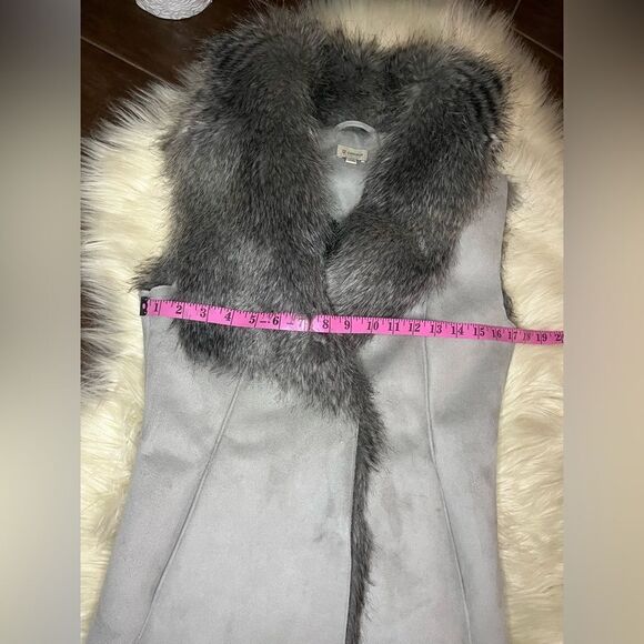 Cremieux faux feather sleeveless vest sz XS - Picture 6 of 7
